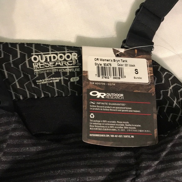 NWT Outdoor research women’s Bryn Black Tank Top - Picture 8 of 8